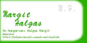 margit halgas business card